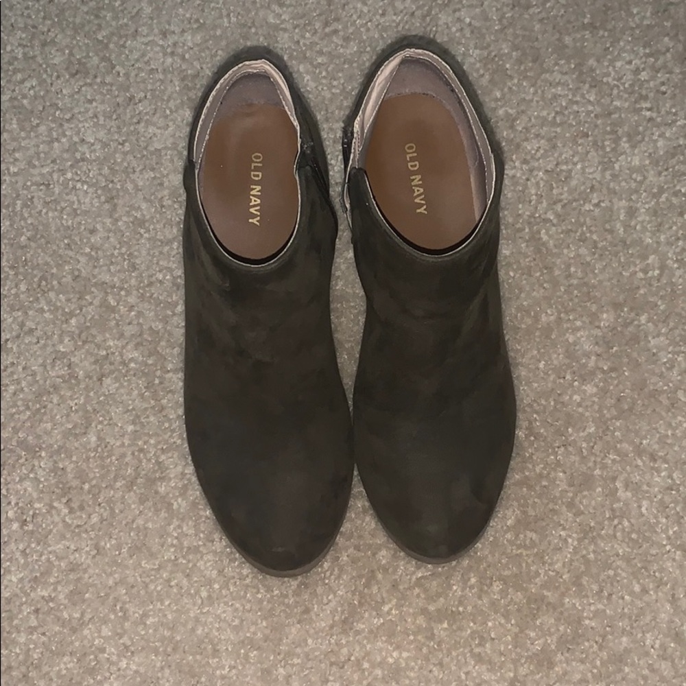 old navy army green booties